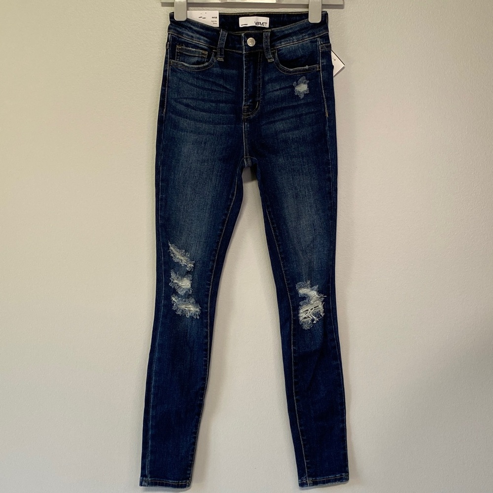 Vervet Los Angeles Haylie Women's Distressed Blue Jeans Size 25